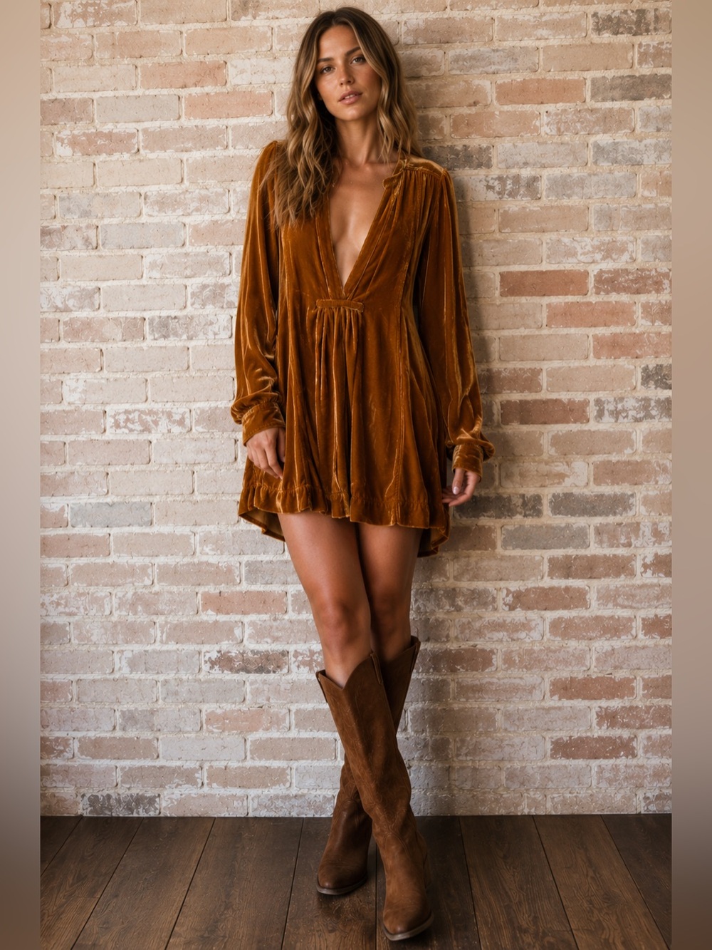 Free People x CP Shades Jacey Velvet Mini Dress Tunic
